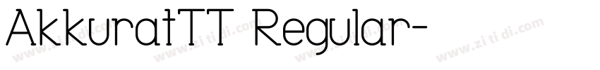 AkkuratTT Regular字体转换